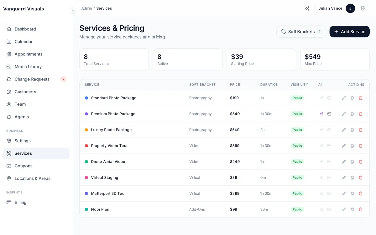 Services & Pricing