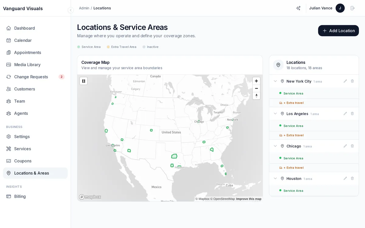 Locations & Service Areas